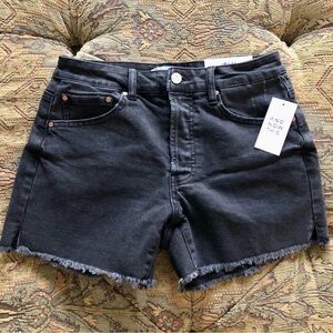 And Now This *NWT* High-Rise Cut-Off Black Denim Shorts Size 25/0 Macy’s